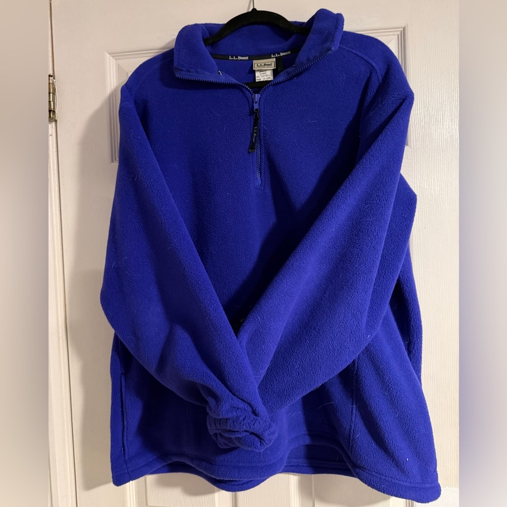 L.L. Bean Women's Blue Zip-Up Sweater